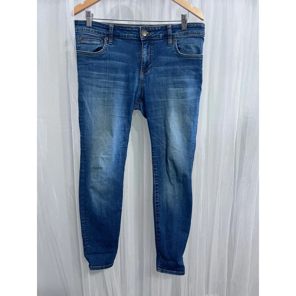 Kut from the Kloth Womens‎ 12P Medium Wash Skinny Jeans KP164PH3SSF Petite Blue